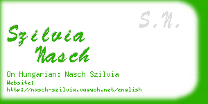 szilvia nasch business card